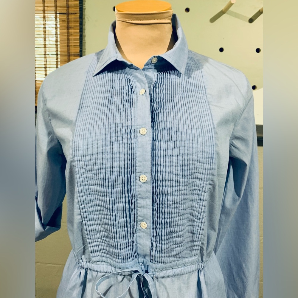 J. Crew Light Blue Long Sleeve Shirt Dress